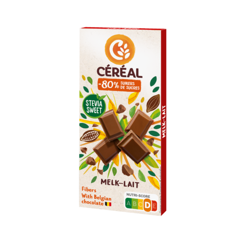 Tablette de chocolat au lait avec Stevia