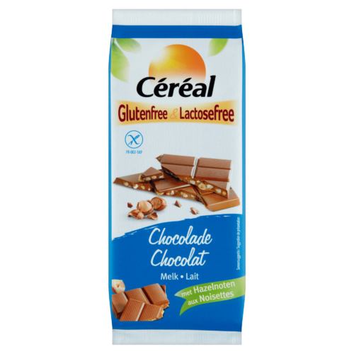 Gluten lactosevrije Melkchocolade met Hazelnoten Céréal